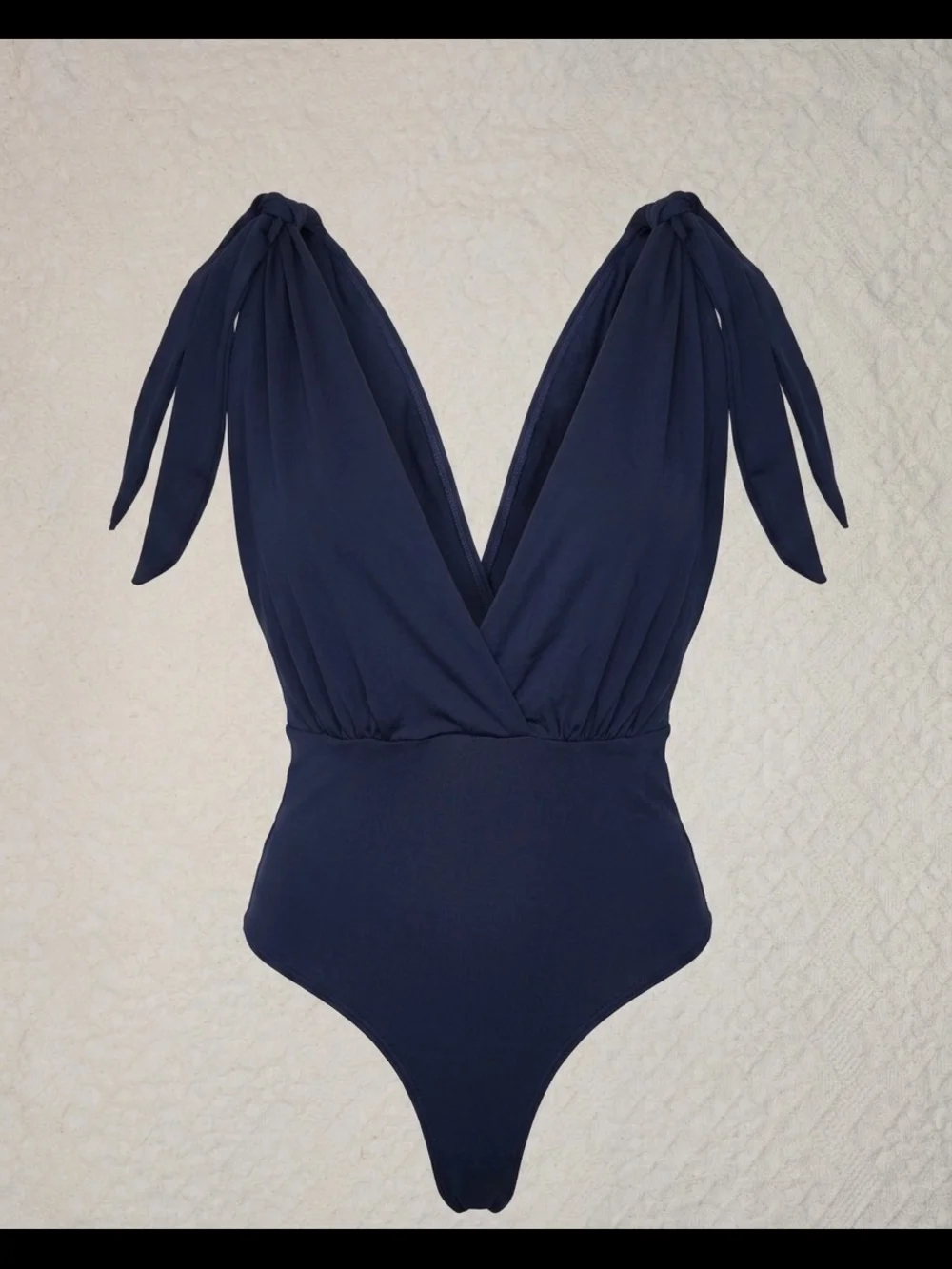 Bodysuit Women’s Deep Blue AmaDeep Navy Tie-Shoulder Bodysuit with Small Size